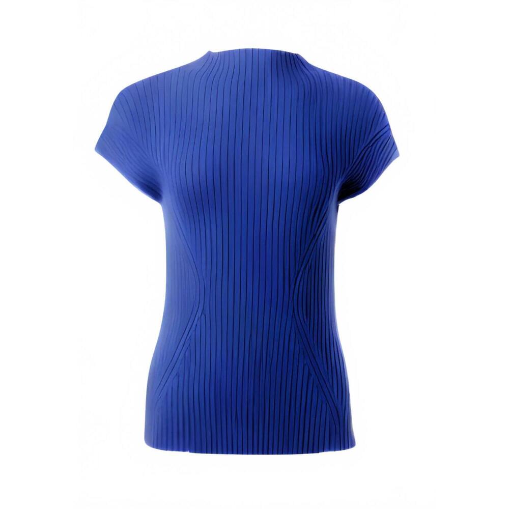 NEW IRIS SETLAKWE women's cheminee rib top in regal blue